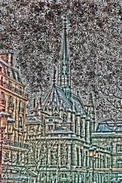 paris church sketch.jpg - One of the many really cool churches in Paris.